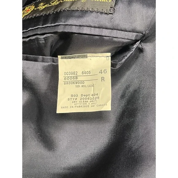 Brooks Brothers Blazer 46R Loro Piana Brooksease Navy Gold Buttons Preppy Jacket